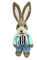 12'' Styrofoam Bunny Decor - Mint Green Jacket & Pink Bowtie -63808AQU